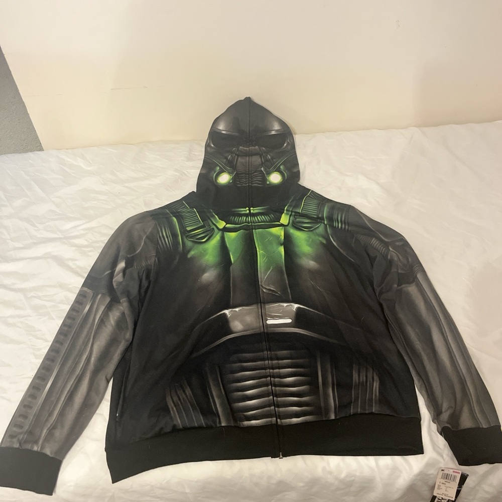Disney Star Wars Stormtrooper Full Mask Hoodie Zip up Jacket XXL New with Tag